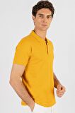 Tudors Slim Fit Dar Kesim Düz Polo Yaka Erkek T-Shirt