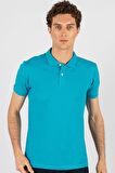 Tudors Slim Fit Dar Kesim Düz Polo Yaka Erkek T-Shirt