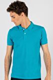 Tudors Slim Fit Dar Kesim Düz Polo Yaka Erkek T-Shirt