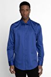 Tudors Modern Slim Fit Koton Saten Premium Seri Erkek Gömlek