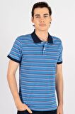 Tudors Slim Fit Çizgili Polo Yaka Pike Thisrt