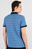Tudors Slim Fit Çizgili Polo Yaka Pike Thisrt
