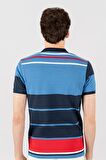 Tudors Slim Fit Çizgili Polo Yaka Pike T-Shirt