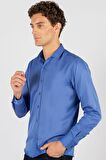 Tudors Modern Slim Fit Dar Kesim Düz Erkek Gömlek