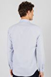 Tudors Modern Slim Fit Dar Kesim Armürlü Erkek Gömlek