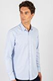 Tudors Modern Slim Fit Dar Kesim Armürlü Erkek Gömlek