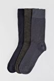 Tudors 3'lü Düz Erkek Çorap