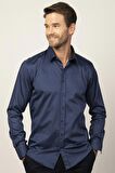 Tudors Modern Slim Fit Koton Saten Premium Seri Erkek Gömlek