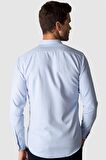 Tudors Modern Slim Fit Dar Kesim Armürlü Erkek Gömlek