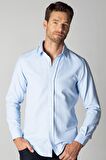 Tudors Modern Slim Fit Dar Kesim Armürlü Erkek Gömlek