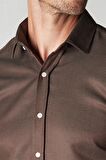 Modern Slim Fit Dar Kesim Armürlü Erkek Gömlek