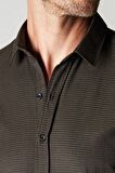 Tudors Modern Slim Fit Dar Kesim Armürlü Erkek Gömlek