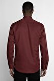 Tudors Modern Slim Fit Dar Kesim Pamuklu Kolay Ütülenebilir Armürlü Erkek Gömlek