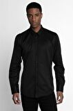 Tudors Modern Slim Fit Dar Kesim Pamuklu Kolay Ütülenebilir Armürlü Erkek Gömlek