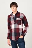 Tudors Slim Fit Kışlık Büyük Kareli  Oduncu Erkek Gömlek