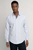 Tudors Slim Fit Uzun Kol Oxford Doku Armürlü Biyeli Erkek Gömlek