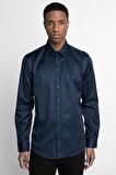 Tudors Modern Fit %100 Cotton Armürlü Premium Seri Erkek Gömlek