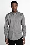 Tudors Slim Fit Koton Saten Premium Seri Erkek Gömlek