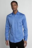 Tudors Slim Fit Koton Saten Premium Seri Erkek Gömlek