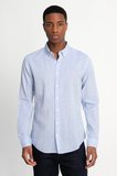 Tudors Slim Fit Uzun Kol Keten Premium Seri Düğmeli Yaka Spor Gömlek