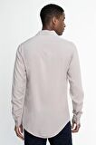 Tudors Slim Fit Dar Kesim Uzun Kol Dökümlü Viskon Şık Erkek Gömlek