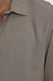 Tudors Slim Fit Dar Kesim Uzun Kol Dökümlü Viskon Şık Erkek Haki Gömlek