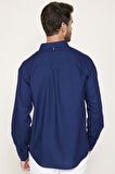 Tudors Relax Fit Rahat Kalıp Uzun Kol Çift Cep Denim Gömlek