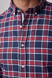 Slim Fit Kareli Pamuklu Kolay Ütü Erkek Gömlek