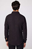 Erkek Slim Fit Dar Kesim Uzun Kollu Çizgili Çift Cepli Kışlık Oduncu Gömlek