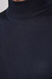 Slim Fit Dar Kesim Yarım Balıkçı Yaka Tüylenmeyen Yumuşak Dokulu Lacivert Erkek Kazak