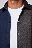 Slim Fit Dar Kesim Şerit Çizgili Oduncu Erkek Gömlek