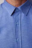 Modern Slim Fit Pamuklu Kolay Ütü Armürlü İndigo Erkek Gömlek