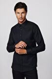 Modern Slim Fit Pamuklu Kolay Ütü Armürlü Erkek Gömlek