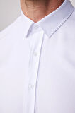 Modern Slim Fit Pamuklu Kolay Ütü Armürlü Erkek Gömlek