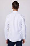 Modern Slim Fit Pamuklu Kolay Ütü Armürlü Erkek Gömlek