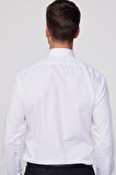 Slim Fit Beyaz Non-Iron %100 Pamuk Doğa Dostu Ekoteks Belgeli Ütü Gerektirmez Gömlek