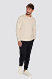 Unisex Relax Fit Rahat Kesim Şardonlu 3 Cepli Lastikli Jogger Paça Siyah Eşofman Altı