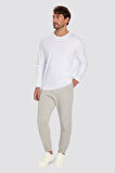 Unisex Relax Fit Rahat Kesim Şardonlu 3 Cepli Lastikli Jogger Paça Taş Renk Eşofman Altı