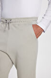 Unisex Relax Fit Rahat Kesim Şardonlu 3 Cepli Lastikli Jogger Paça Taş Renk Eşofman Altı