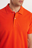 Erkek Slim Fit Dar Kesim %100 Pamuk Mercan Polo Yaka Tişört