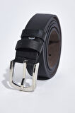 Erkek Deri 3 cm Klasik Siyah Kemer