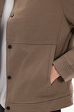 Erkek Slim Fit Dar Kesim Çift Cepli Çıtçıt Kapamalı Kahverengi Mont