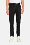 Erkek Regular Fit Rahat Kesim Kanvas Siyah Pantolon