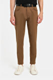 Erkek Regular Fit Rahat Kesim Kanvas Kahverengi Pantolon