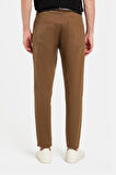Erkek Regular Fit Rahat Kesim Kanvas Kahverengi Pantolon