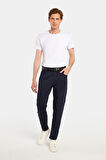 Erkek Regular Fit Rahat Kesim Kanvas Lacivert Pantolon