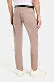 Erkek Regular Fit Rahat Kesim Kanvas Taş Pantolon