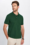Erkek 5'li Paket Yeşil Tonları Slim Fit Dar Kesim Pamuklu Düz Pike Polo Yaka Tişört