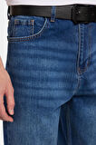 Erkek Relax Fit Geniş Kesim Boru Paça Denim Yıkamalı Taşlamalı Esnek Jean Kot Pantolon