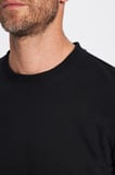 Unisex Relax Fit Rahat Kesim Pamuklu 3 İplik İçi Polarlı Basic Siyah Bisiklet Yaka Sweatshirt